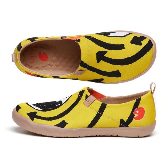 UIN Men's Loafers Painted Shoes Slip On Canvas Shoes(Recycle Toledo)NewNoBox - Picture 6 of 10